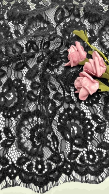 Speciaal Chenille Garens Bloemige Schelpen Rand kant Stof Door De Yard Kleding Voor Mode