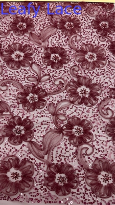 Nieuwe collectie Luxe Elegante en Duurzame Bloemsequin Spit Stof Voor Bruiloften En Verjaardagsfeesten