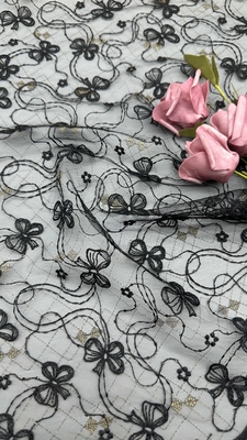 Voor dames Luxe bloemensequin borduurwerk Stof kant Stof voor bruiloft en verjaardag