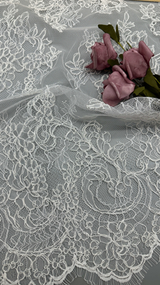 Luxe Franse Chantilly kant Stof Duurzaam en elegant Stof Huwelijk Feest Gelegenheden Witte Stof