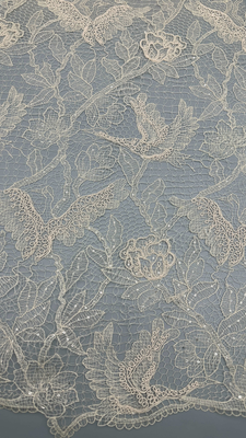 Duurzaam Sequin BladgeborduurdGroene Stof Geperst Duurzaam En Elegante