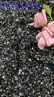 Metalen kanten Stof Sequin Borduurwerk Stof Aanpassing van de kleur