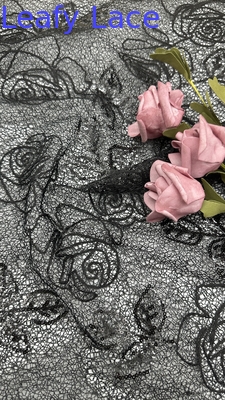 Polyester Sequin Gorded Lace Stof Elegante Sequin Geborduurde Lace Sequin Stof