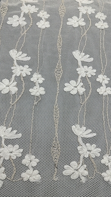 Gepersonaliseerd touw geborduurd kantstof Elegante bladgeborduurde stof