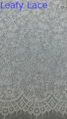Polyester viscose katoen spandex wit 100% geborduurd kantstof