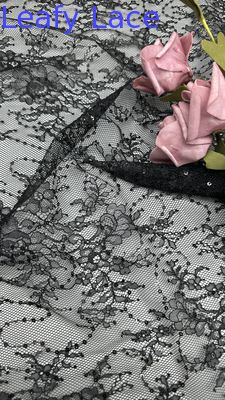 100% katoenen borduurstof elegant en adembenemend geborduurd kantstof bladstof luxe occasion stof