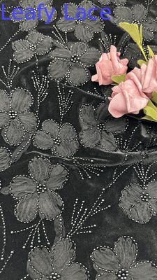 Perlen geborduurd 3D bloemen kant weefsel geborduurd weefsel elegant en adembenemend Sequin kant weefsel luxe gelegenheid weefsel