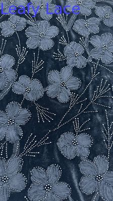 Perlen geborduurd 3D bloemen kant weefsel geborduurd weefsel elegant en adembenemend Sequin kant weefsel luxe gelegenheid weefsel