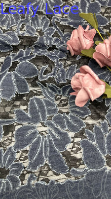 Broderierey kant weefsel mesh bloemige elegante en ademen geborduurde kant weefsel
