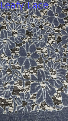 Broderierey kant weefsel mesh bloemige elegante en ademen geborduurde kant weefsel