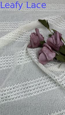 2025 Stretch Lace Stof voor geklede en kleding Tulle Soft Strip-type Patroon door de werf