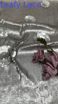 Luxe Sequin Borduurwerk Glanzend kant 100% Polyester Avond Gebeurtenis Stof