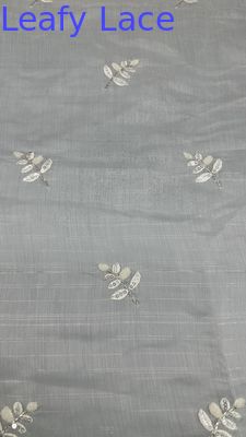 Nieuwe aankomst Tulle Mesh Stof Adem Crochet Kant Stof Bladeren Sequin Stof
