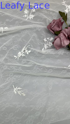 Tulle Mesh Stof Sequin Schitterend blad Nieuwe collectie Bloemige kant Stof Partij Gelegenheid