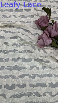 Zwakke witte katoenen kantstof voor kleding, ondergoed en mode