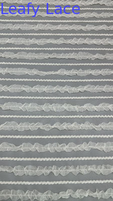 Tulle mesh weefsel kant weefsel pleat weefsel voor kleding Couture en mode design