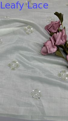 Loftige Tulle Mesh Stof Speld Stof Sequin Metalen Nieuwe collectie voor kledingstukken Avondkleding Design