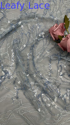 Sequin Lace Embrroidered Fabric High Quality uxury French Style, Ideal for Bridal Wear Evening Dresses and Decorations