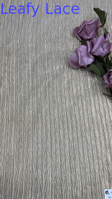 Ruitvormig Geribd Metallic Kant Stof Voor Galajurken Luxe Goudkleurige Partyjurken