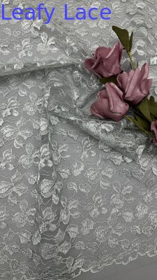 Luxe Geborduurde Kanten Stof Zachte Tule met Delicate Bloemen voor Elegante Avondjurken