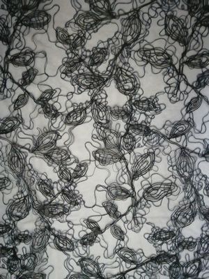 Het zwarte Nylon Polykoord haakt Kantmateriaal voor Huwelijkskleding