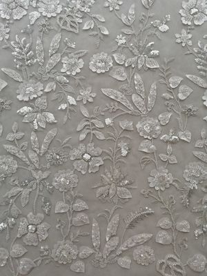 Nylon Polyester Geborduurde Kantstof