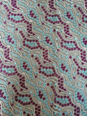 49 duim kleurde 3D Bloemenstof van het Luxekant voor Vrouwelijke Kleding