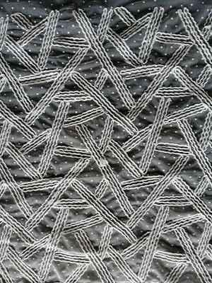 Witte 3D Applique-Borduurwerkstof voor Dame Garment Fabric Lace