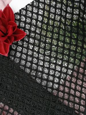 Zwart Diamond Pattern 60 Yards Tulle van In entrepot Mesh Fabric