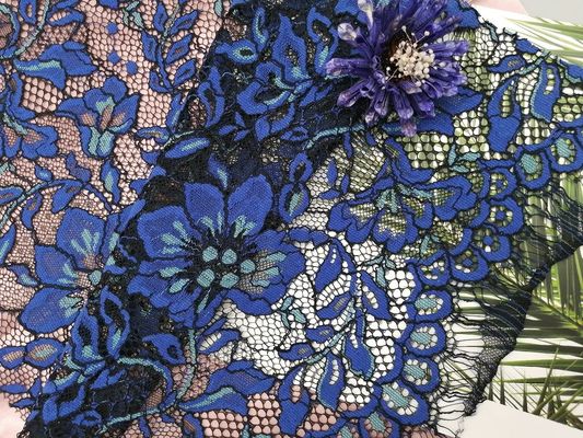100 van het Blauwe van het de Stoffenhuis van het Wimper Geribde Kant van de de Stoffenkammossel Textiel de Randyards Netwerk