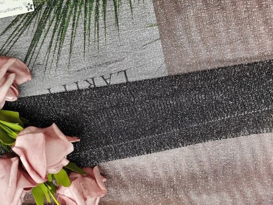 Zwarte Zachte van de het Kantstof van Lurex Metaal Zilveren het Kantstof voor Kleding