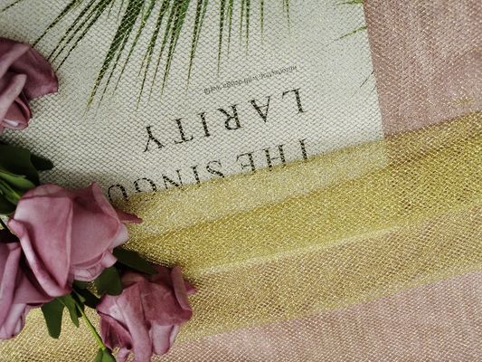 Gouden Zachte Metaallurex Mesh Fabric For Evening Dress