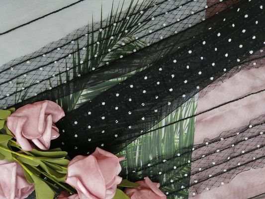 Bijeengekomen Polka Dot Mesh Fabric