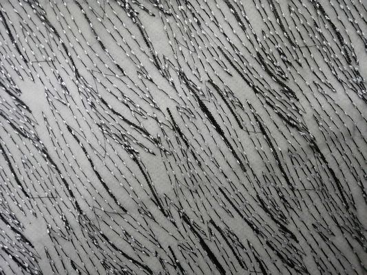 De Stof van Tulle Mesh Lurex Metallic Sequin Embroidery