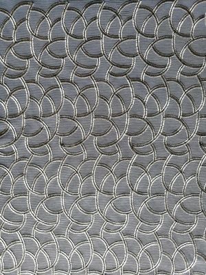 Grey Allover Cutwork Geometric Embroidered-Kantstof