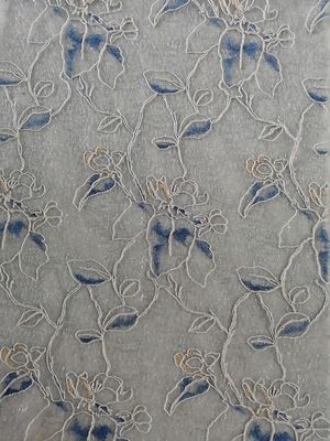 Stof van Lurex de Bloemen Geborduurde Tulle
