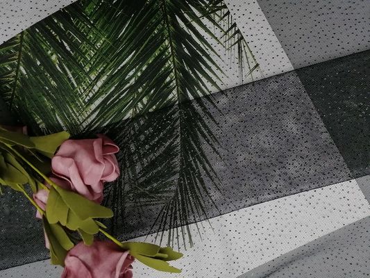 Partij Zwarte Dot Glitter Tulle Mesh Foil Gedrukte Stof