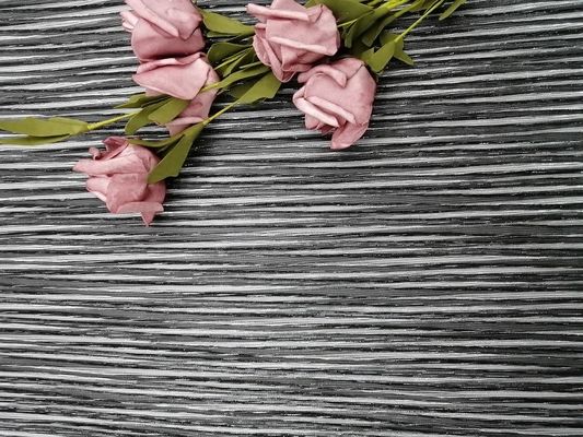Partij 100 yards van Zwarte Metaallurex Mesh Pleated Lace Fabric