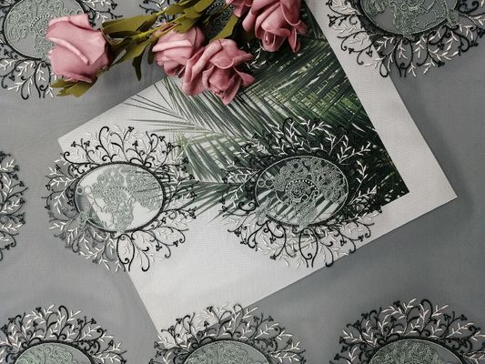 60 Yards van Tulle Mesh Party Green Embroidered Lace de Stoffen
