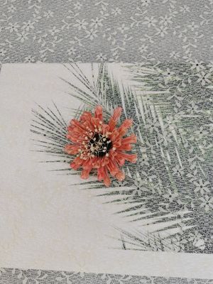 Van de de Stoffen100% Polyester van de ivoor de Kleine Bloemenversiering stof van het de verlaterskant