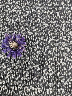 Chrysant 100% Polyester Gedrukt Mesh Pleated Lace Fabric