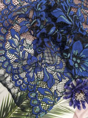 100 van het Blauwe van het de Stoffenhuis van het Wimper Geribde Kant van de de Stoffenkammossel Textiel de Randyards Netwerk