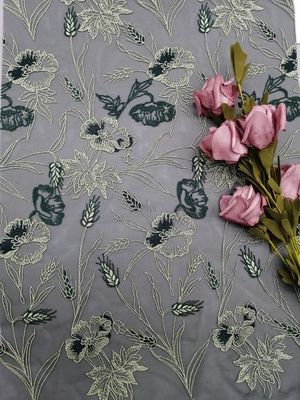 Geborduurde het Beddegoeddoek van Tulle Mesh Fabric Garden Flower Lace
