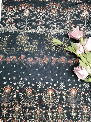De digitale druk breide de stof Gedrukte Bloemen gedrukte stof van de Kantstof