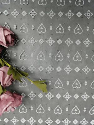 Het AZO Vrije de Grond van Tulle Mesh Printed Lace Fabric Balck Witte Bijeenkomen