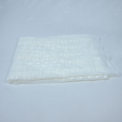 Wit Tulle Mesh Embroidery Wedding Dress Fabric 125cm Breedte