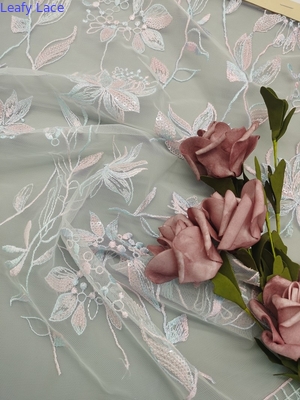 De blad Geborduurde Kleding van de Stoffenmesh piece dye for wedding van het Sterkant