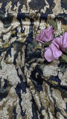 124cm Multi-Color Sequins Borduurstof Met Ground Mesh Voor Avondjurk