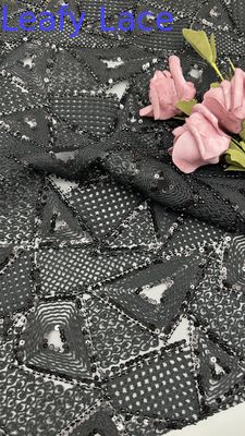 Leafy 3D Floral Lace Stof Borduurwerk Stof Elegante En Adem Sequin Lace Stof Luxe Gelegenheid Stof