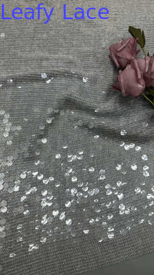 Met pailletten geborduurde stof geruit schitterend ontwerp adem luxe voor feestjurken